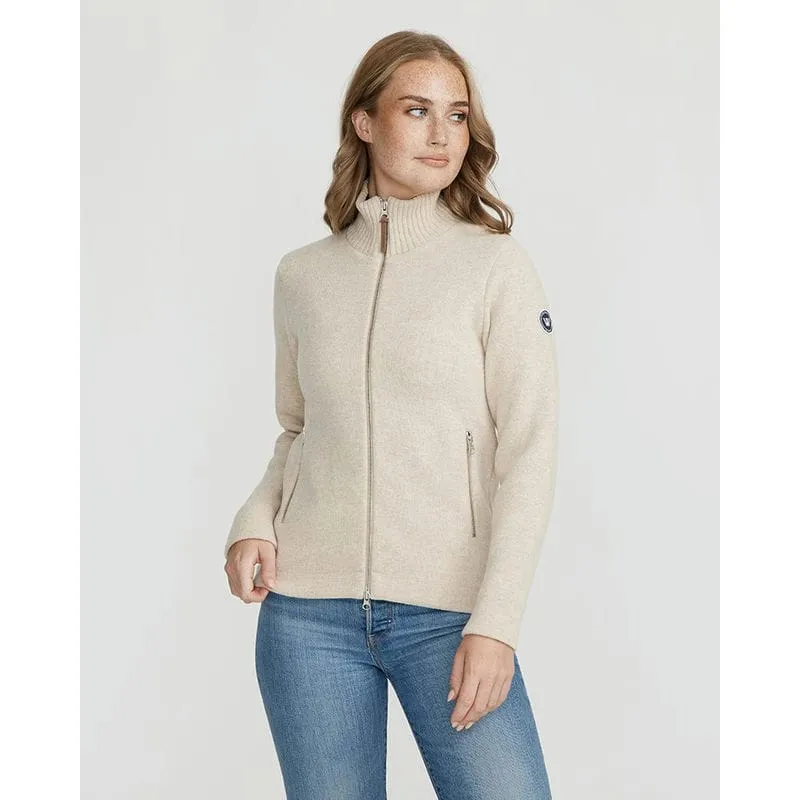 Holebrook Claire Windproof Ladies Full Zip Jumper - Sand