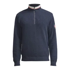 Holebrook Classic Windproof Mens 1/4 Zip Jumper - Navy Melange