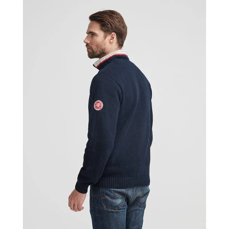 Holebrook Classic Windproof Mens 1/4 Zip Jumper - Navy