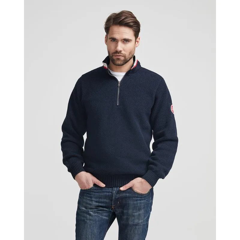 Holebrook Classic Windproof Mens 1/4 Zip Jumper - Navy