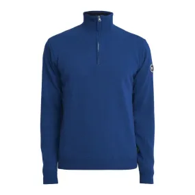 Holebrook Stellan Windproof Mens Merino 1/4 Zip Jumper - Dark Royal