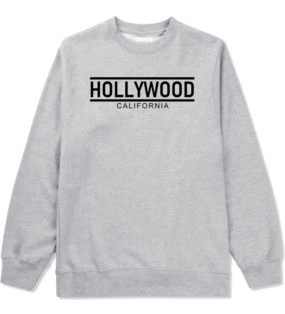 Hollywood California City Lines Mens Crewneck Sweatshirt