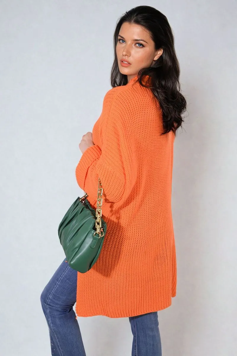 Honor High Neck Oversized Long Sleeve Knitted Jumper