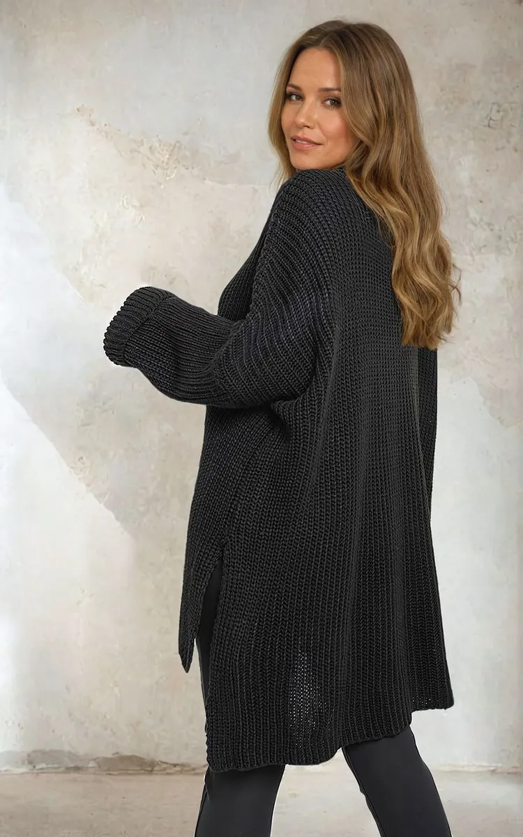 Honor High Neck Oversized Long Sleeve Knitted Jumper