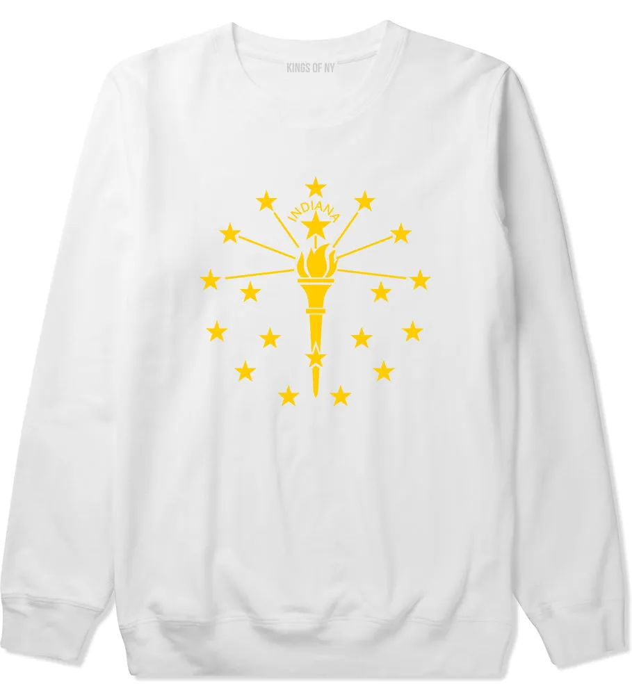 Indiana State Flag Outline Mens Crewneck Sweatshirt