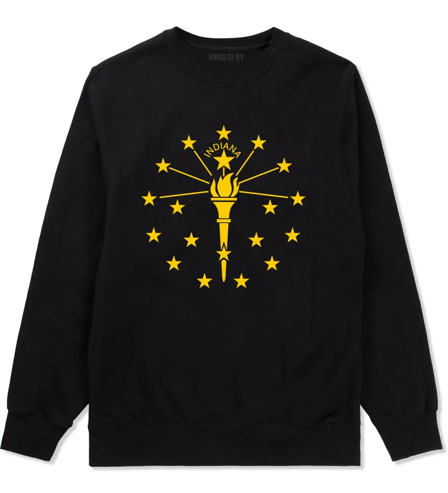 Indiana State Flag Outline Mens Crewneck Sweatshirt