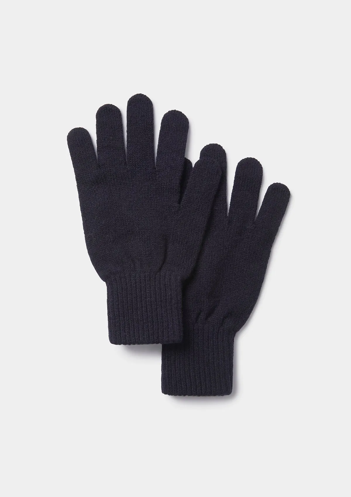 Ink Navy Lambswool Gloves