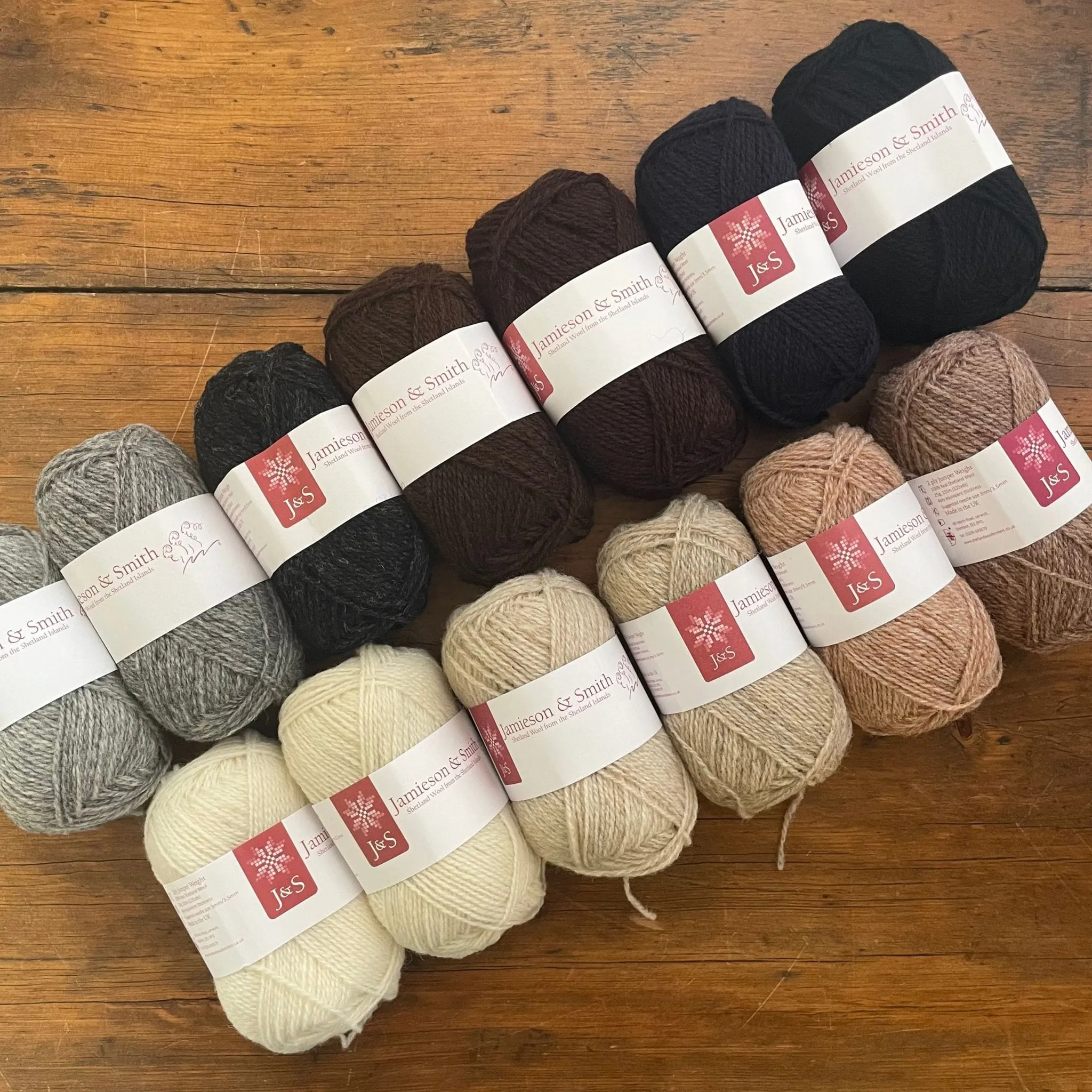 Jamieson & Smith 2 ply Jumper Weight Yarn - NEUTRALS