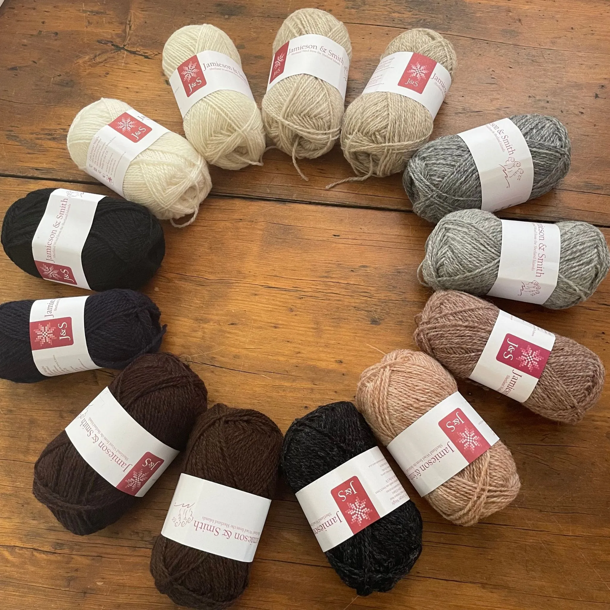 Jamieson & Smith 2 ply Jumper Weight Yarn - NEUTRALS