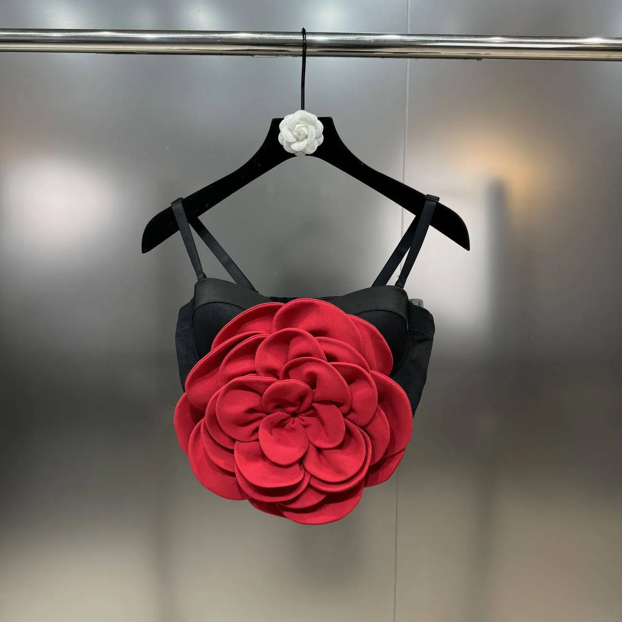 Jesse Strappy Floral Embellished Crop Top