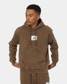 Jordan Essential Statement Washed Fleece Pullover Hoodie Light Olive