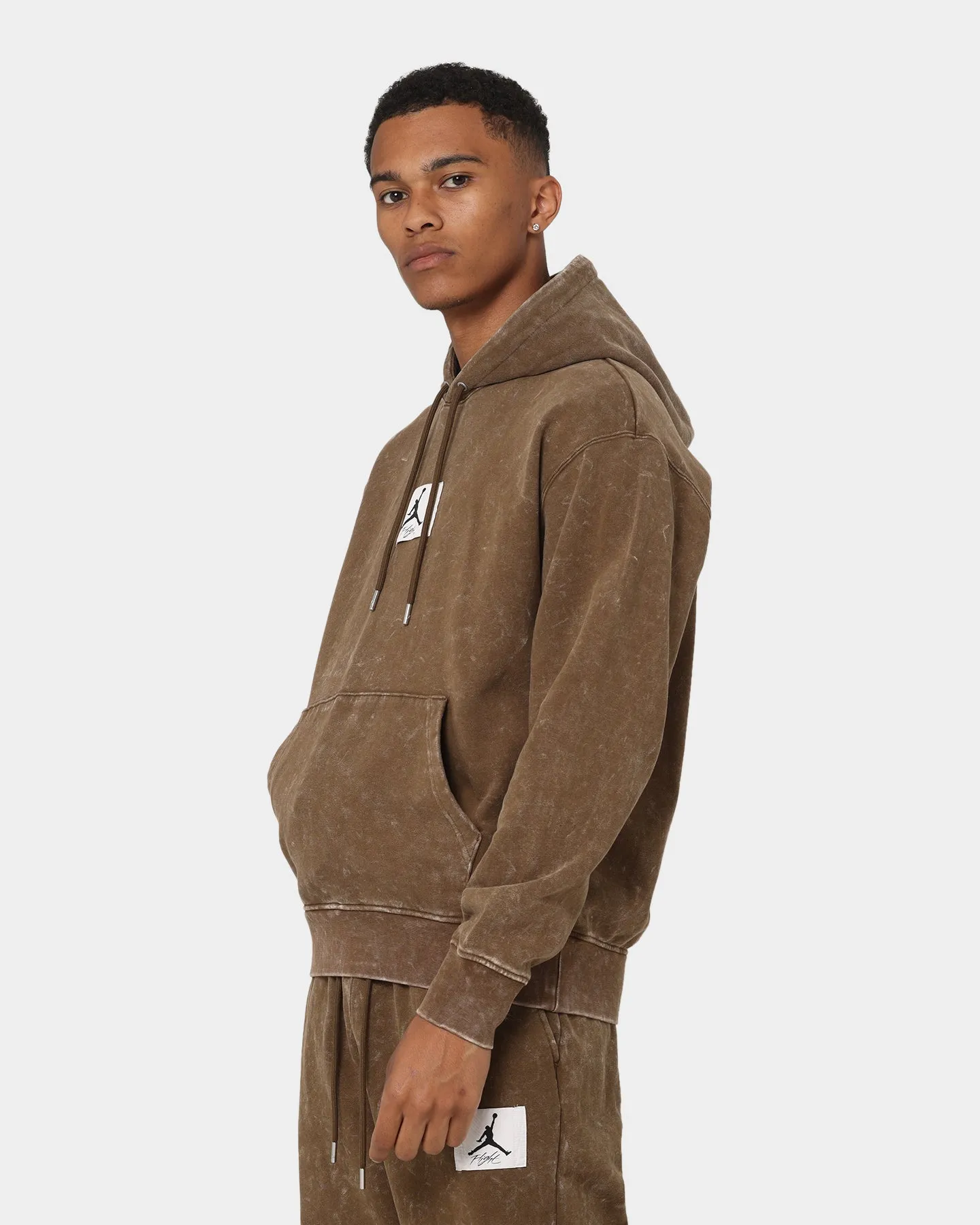 Jordan Essential Statement Washed Fleece Pullover Hoodie Light Olive