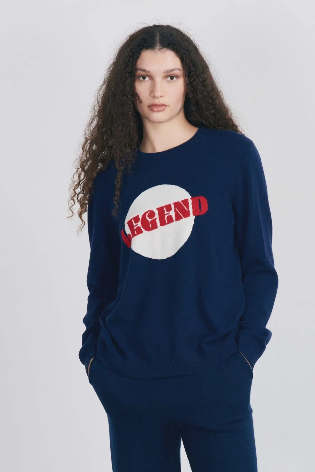 Jumper 1234 Cashmere Legend Boyfriend in Navy