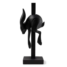 Jumper Matte Black Resin Art Figure by Colus