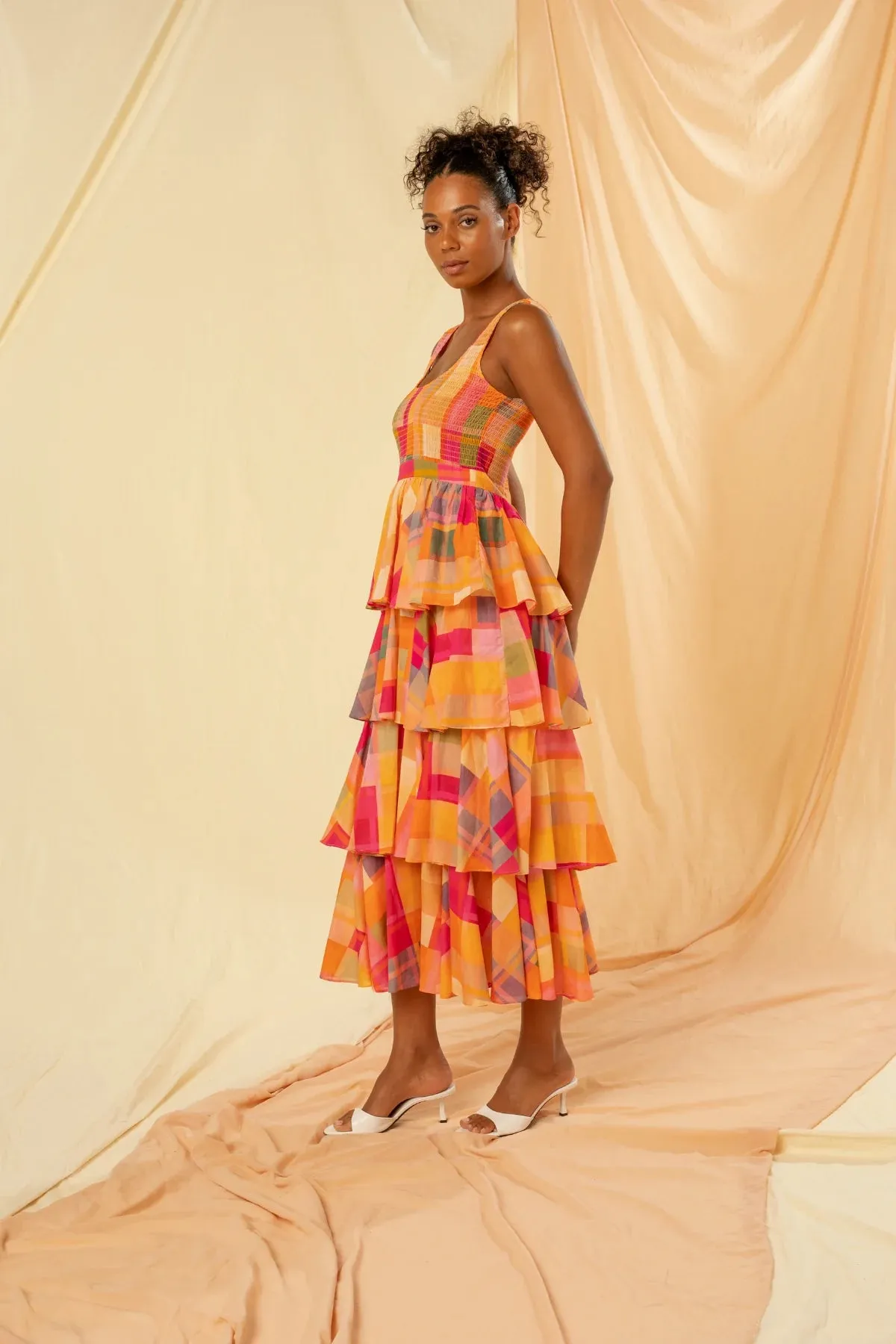 Kachel Alma Sleeveless Maxi Dress in Solari