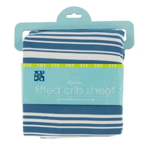 KicKee Pants Fishing Stripe Fitted Crib Sheet