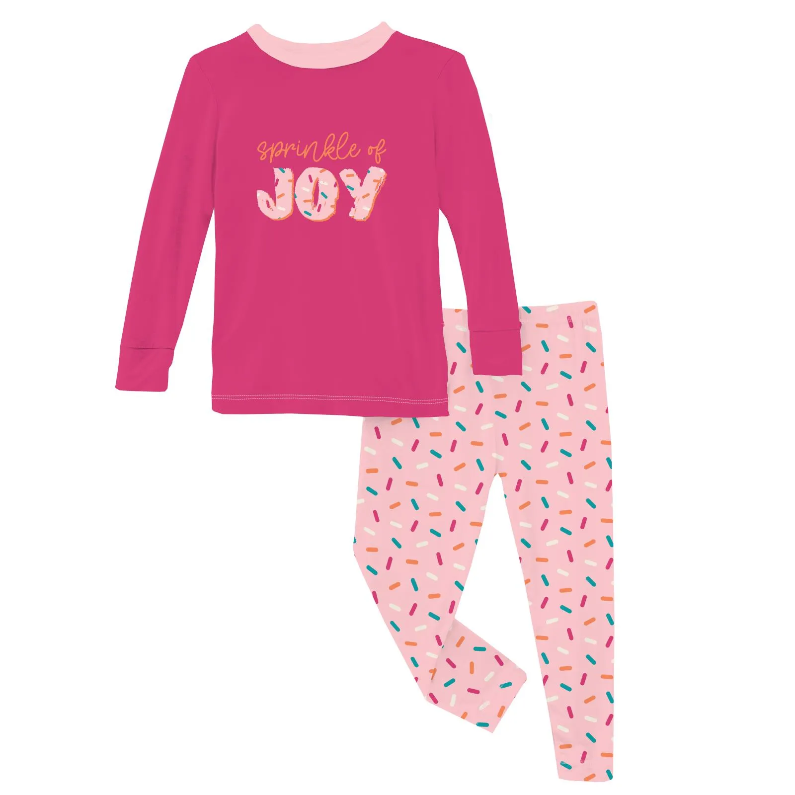 KicKee Pants Lotus Sprinkles L/S Graphic Tee Pajama Set