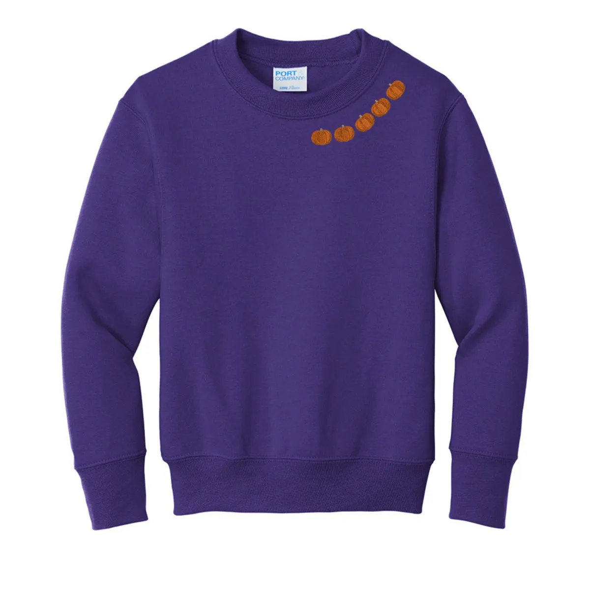 Kids 'Pumpkin Collar' Crewneck Sweatshirt