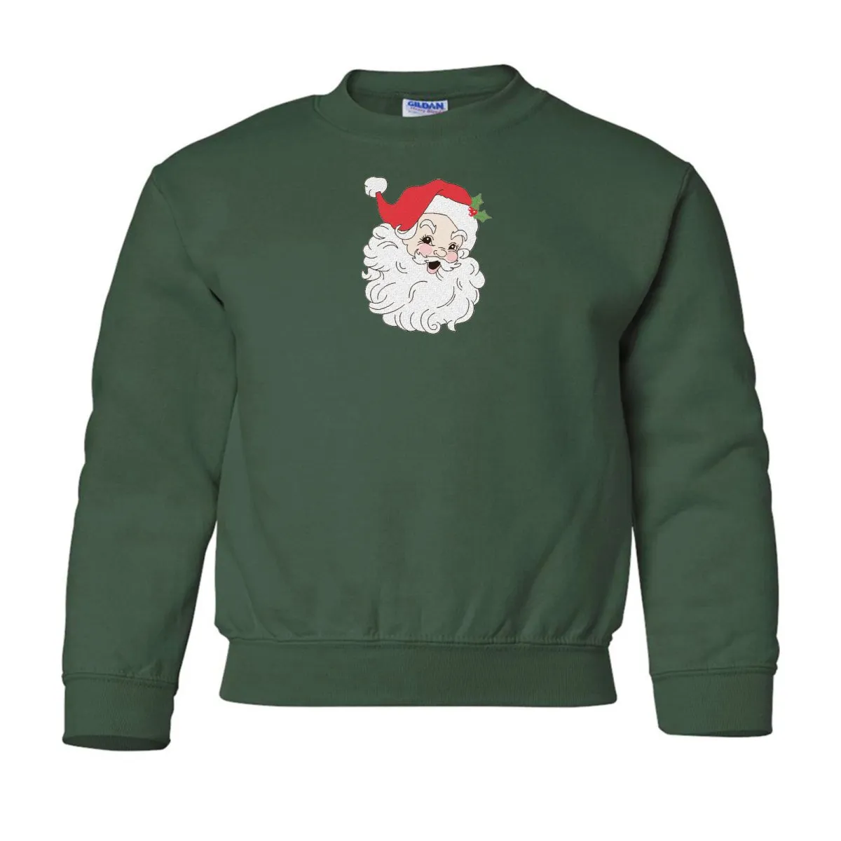 Kids 'Vintage Santa' Embroidered Crewneck Sweatshirt