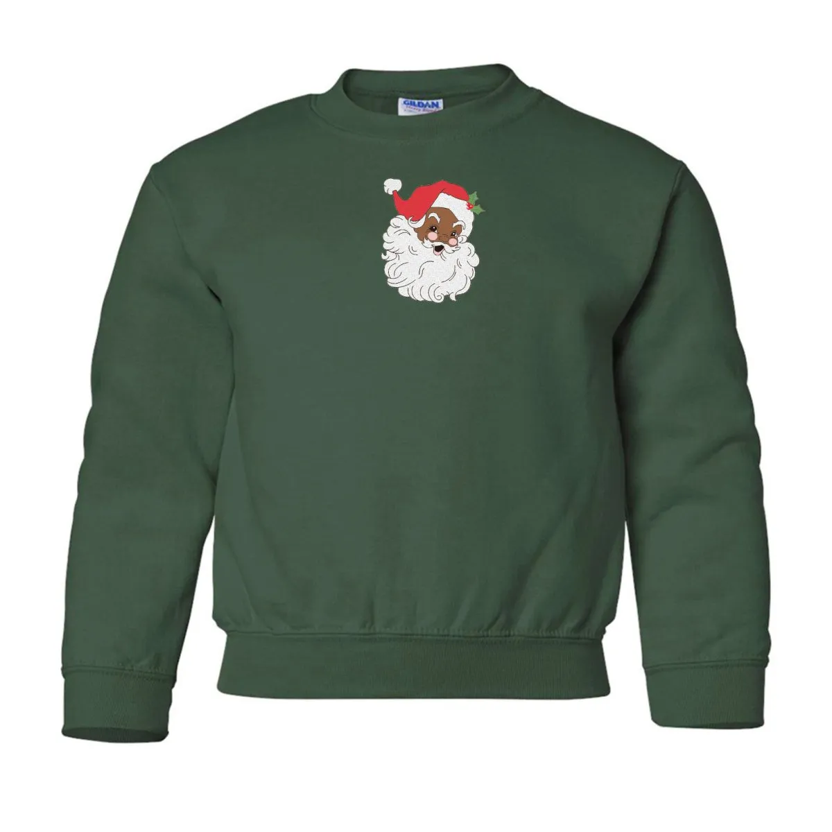 Kids 'Vintage Santa' Embroidered Crewneck Sweatshirt