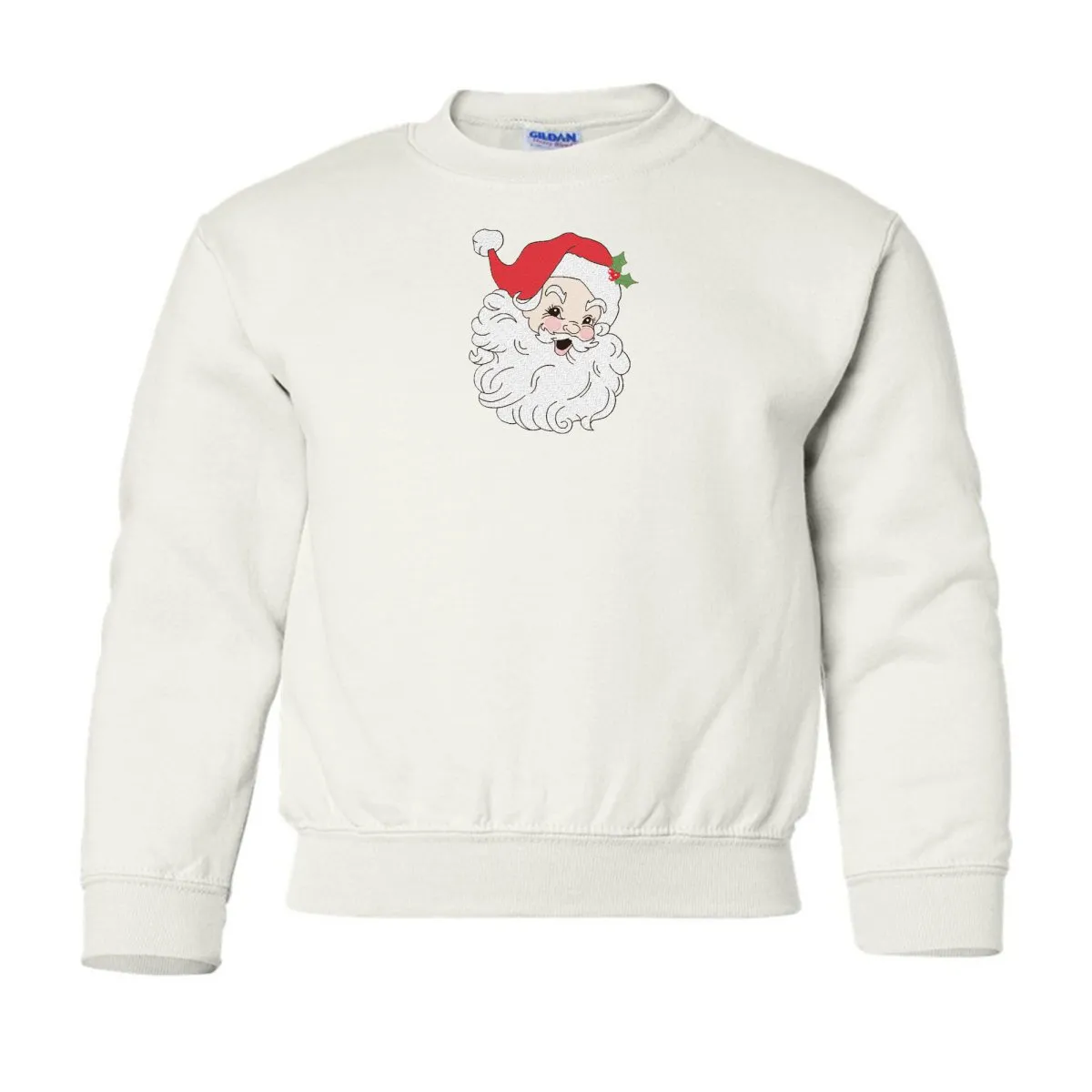 Kids 'Vintage Santa' Embroidered Crewneck Sweatshirt