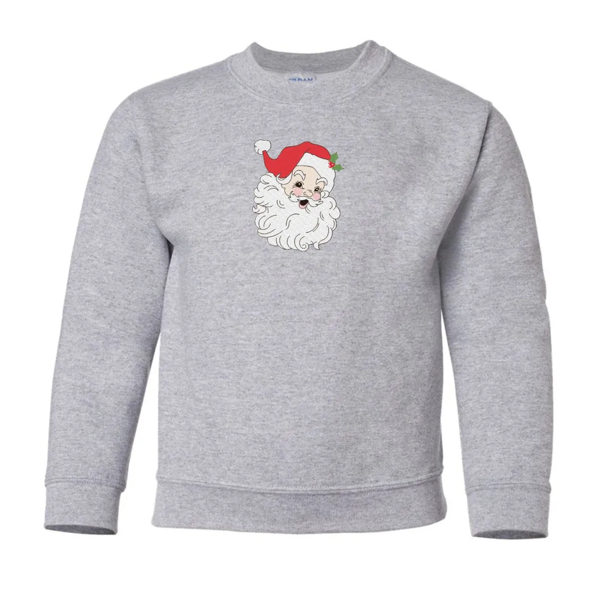 Kids 'Vintage Santa' Embroidered Crewneck Sweatshirt