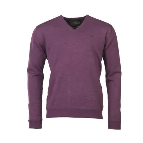 Laksen Grantham Windstopper V-Neck Merino Mens Jumper - Heather