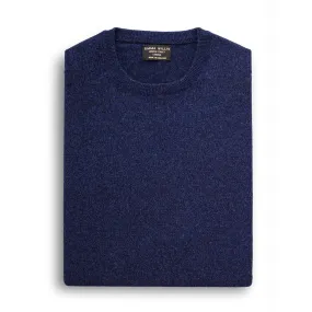 Lapis Melange Cashmere Crew