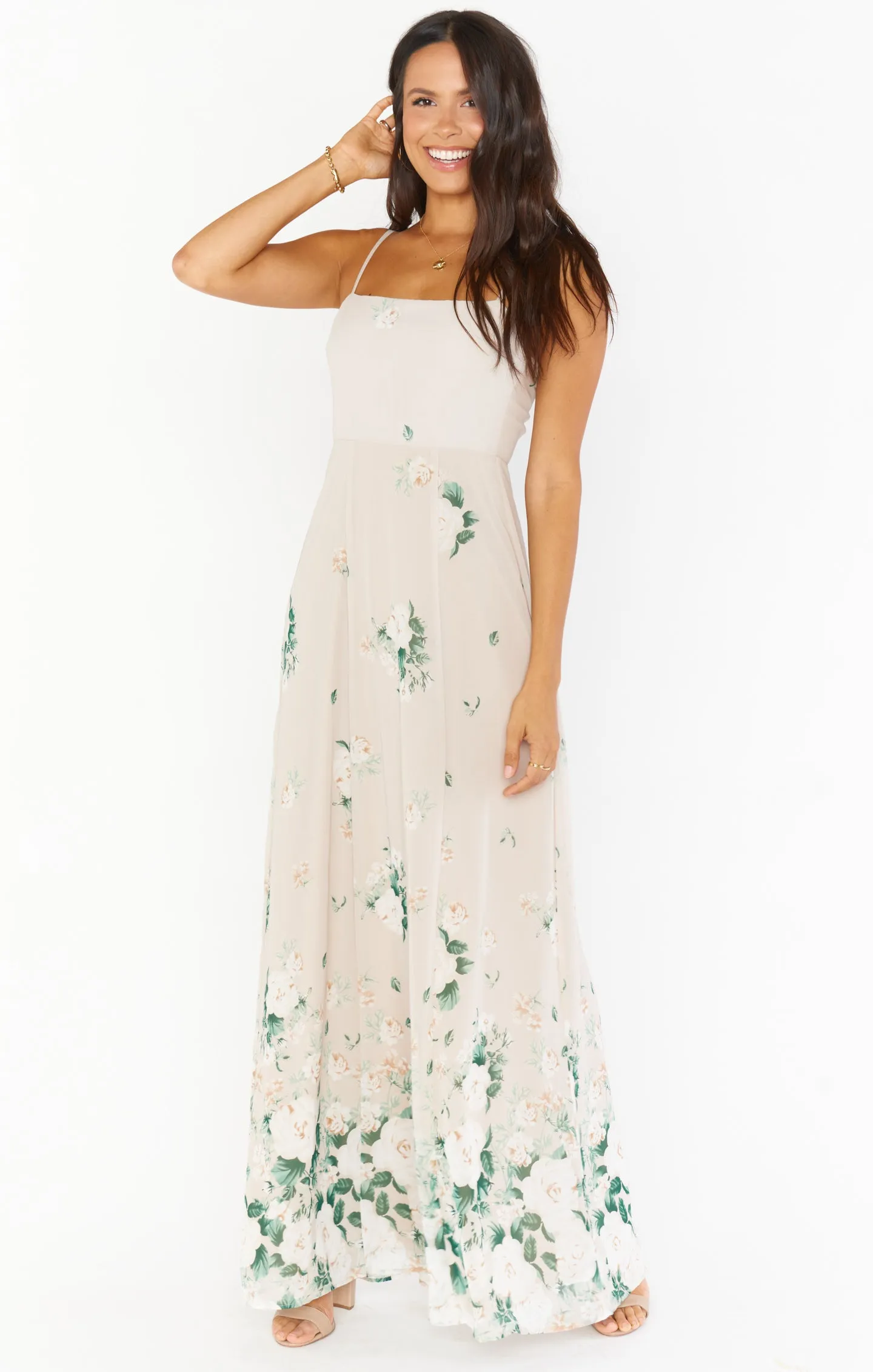 Lauren Tie Maxi Dress ~ Bouquet Toss