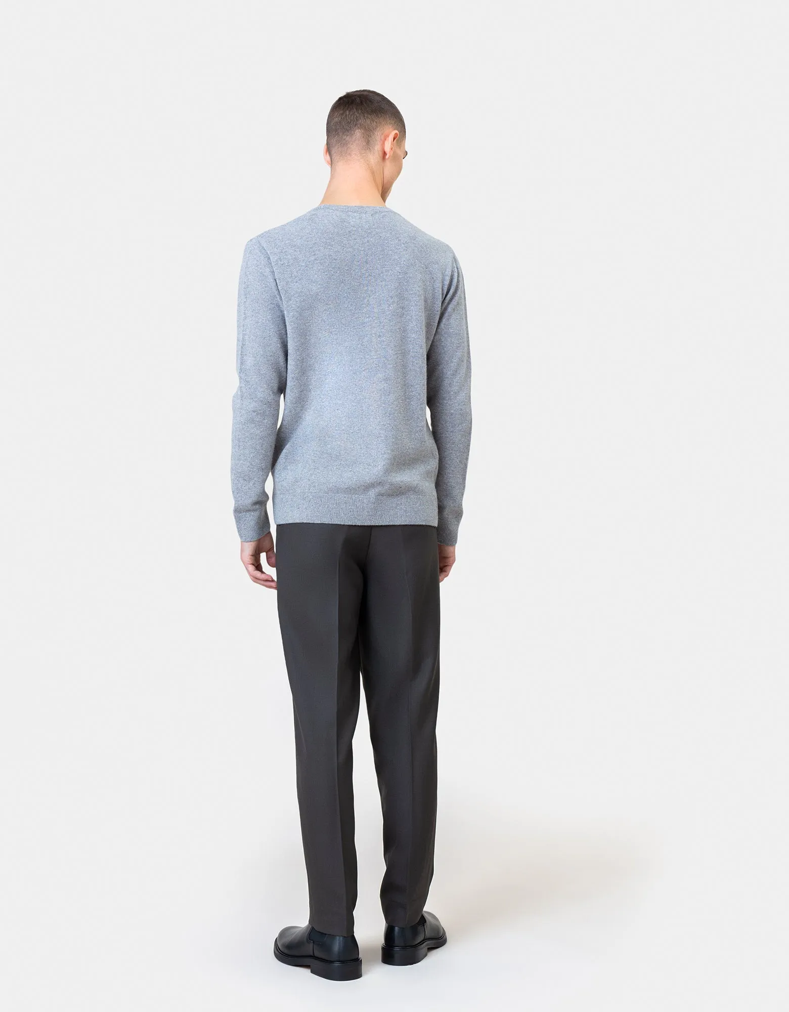 Light Merino Wool Crew - Honey Beige