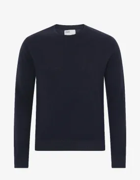 Light Merino Wool Crew - Navy Blue