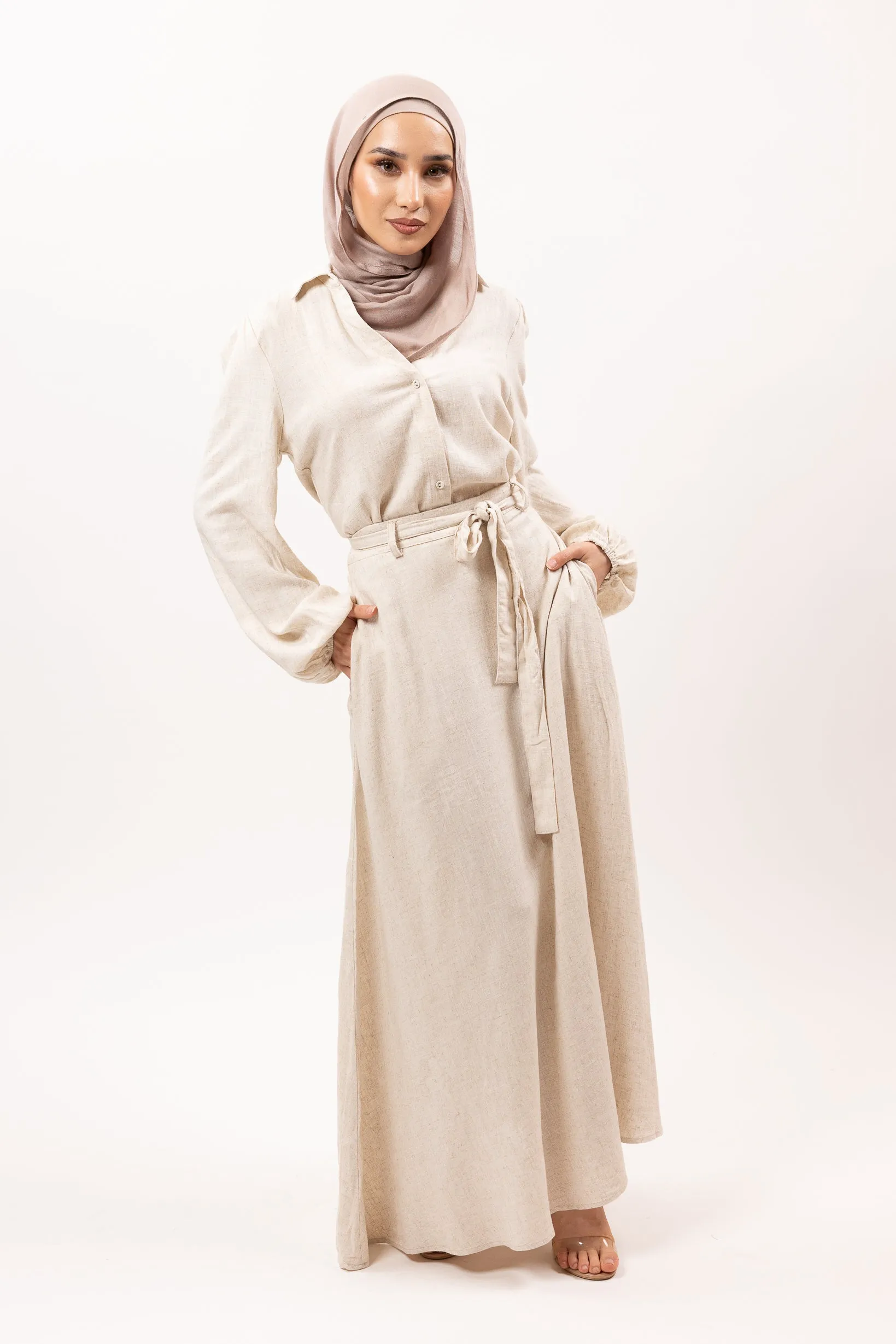 Linen A Line Skirt