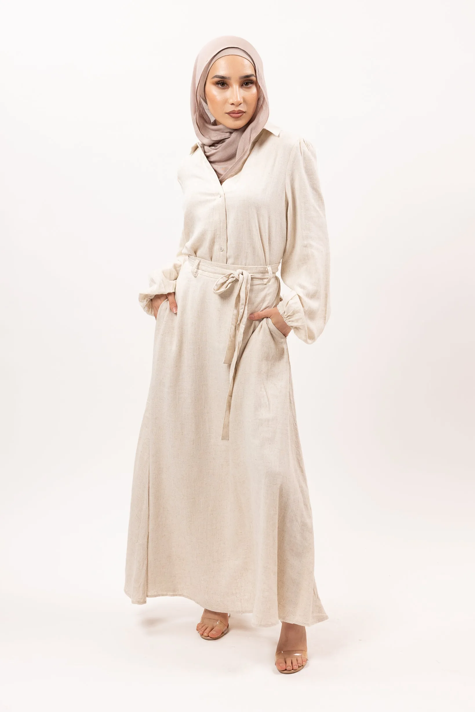 Linen A Line Skirt