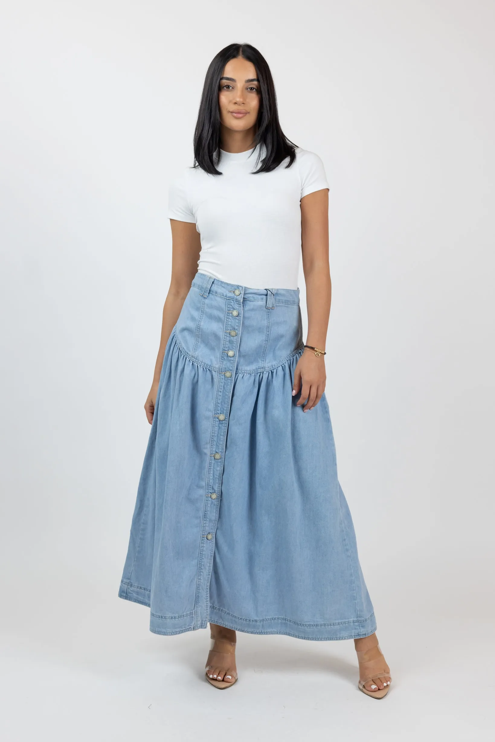 Liora Denim Maxi Skirt