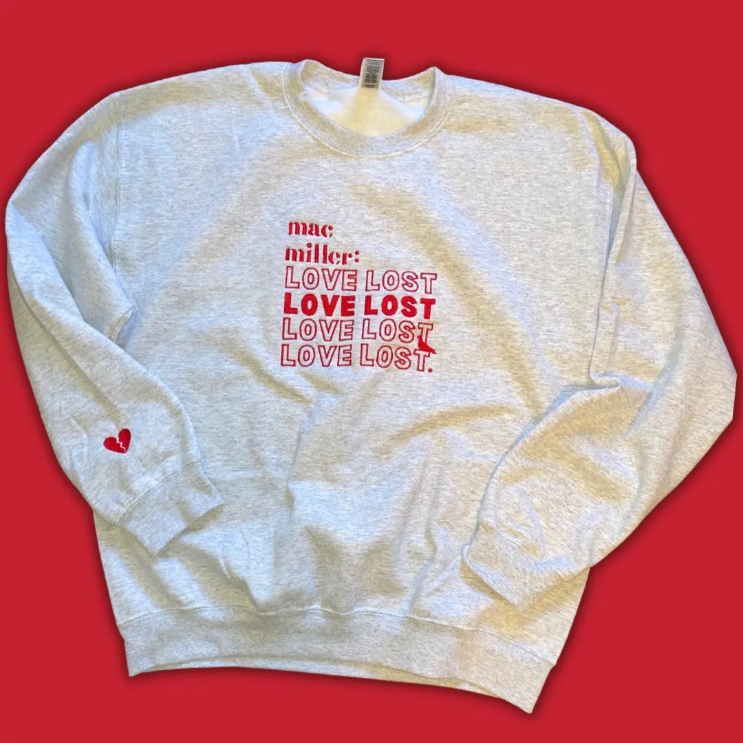 Love Lost Embroidered Unisex Crewneck Sweatshirt