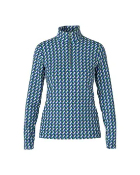 Marc Cain Patterned Zip Neck Pullover