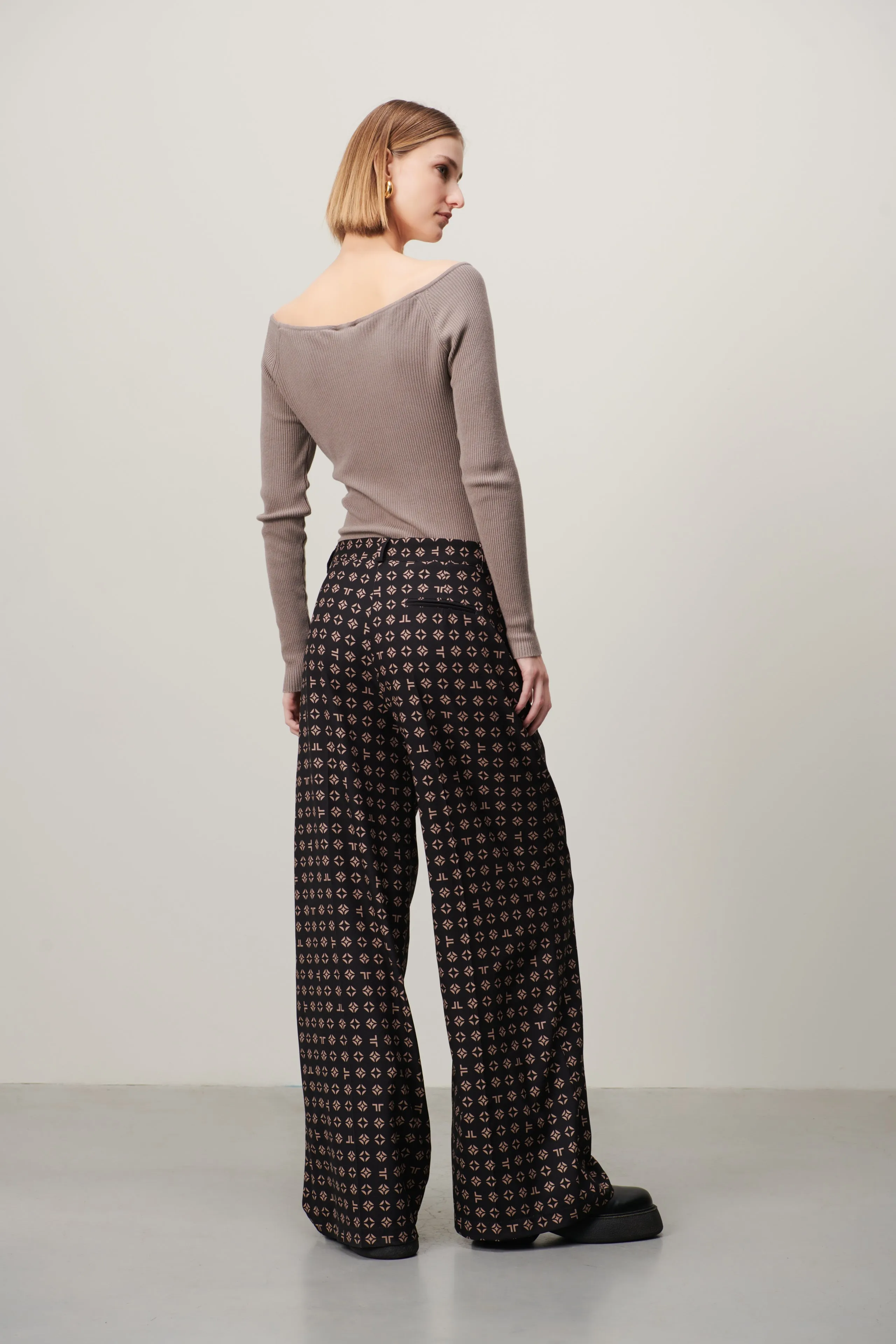 Marga Pants | Black Beige