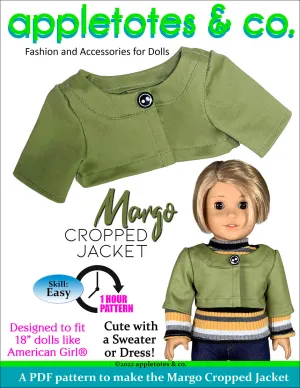 Margo Cropped Jacket 18 Inch Doll Sewing Pattern