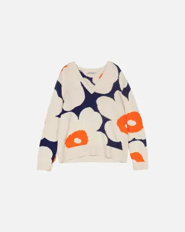 Marimekko Päivä Unikko Knitted Cotton Pullover