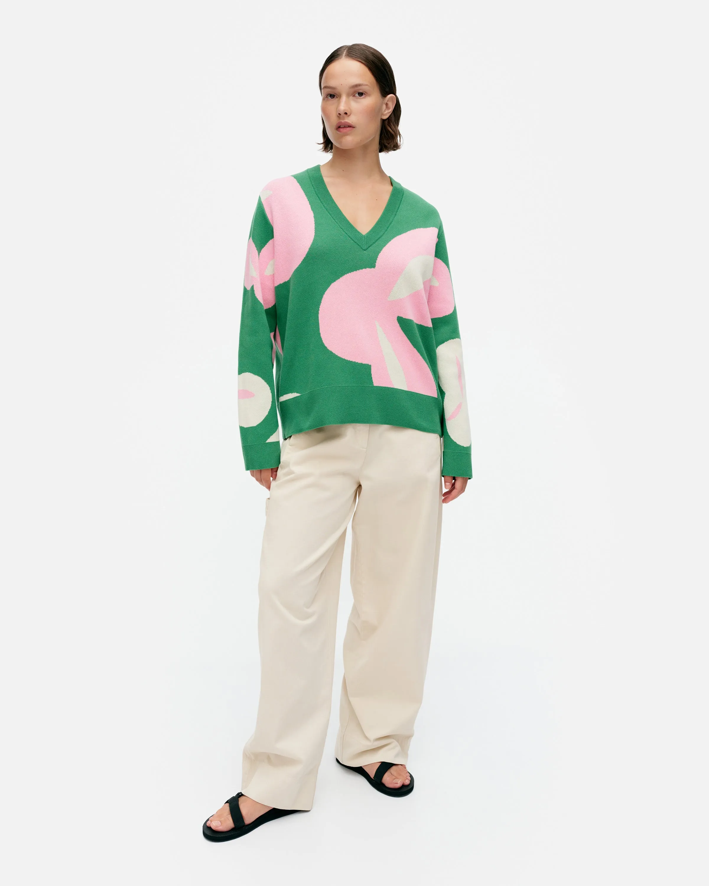 Marimekko Viuhko Poiminto Knitted Cotton Pullover