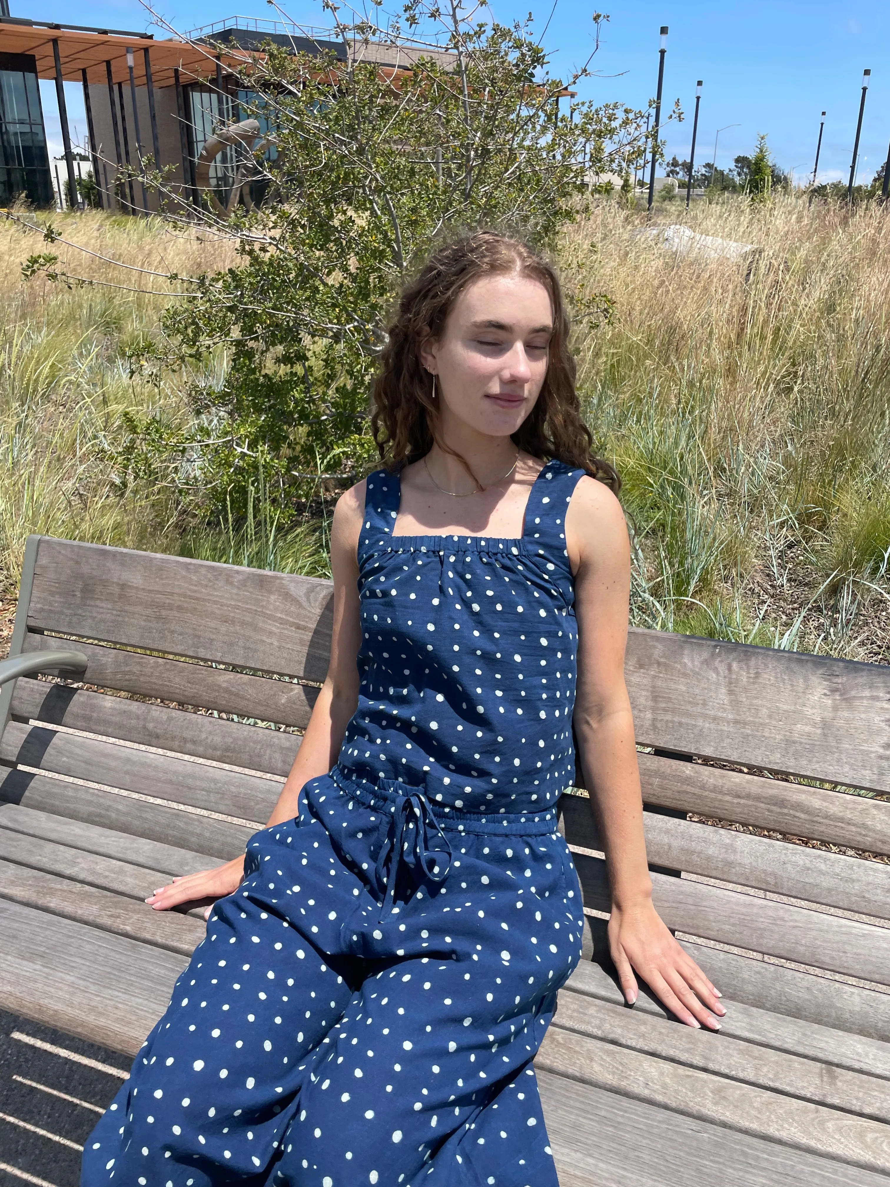 Marius Indigo Dots Uni-Size (S-XL)