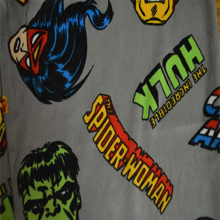 Marvel Comics Avengers Cast Gray Silky Fleece Lounge Pants