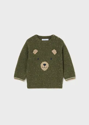 Mayoral Baby Boys Green Teddy Jumper