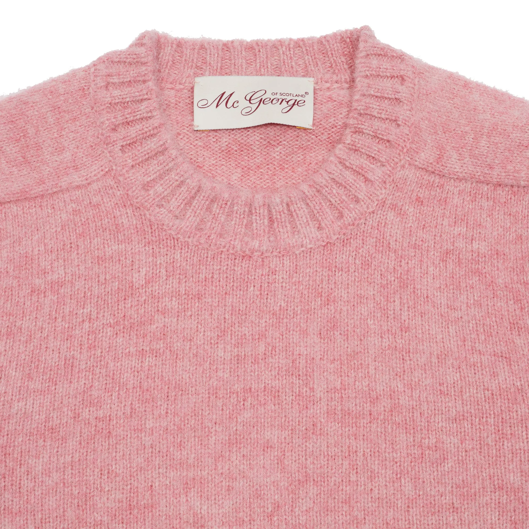 McGeorge of Scotland Supersoft Shetland Shaggy Jumper in Pink