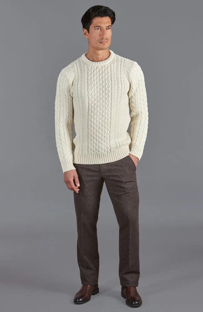 Mens Fisherman's British Wool Cable Jumper