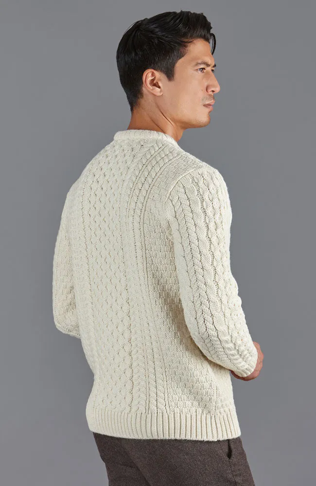 Mens Fisherman's British Wool Cable Jumper