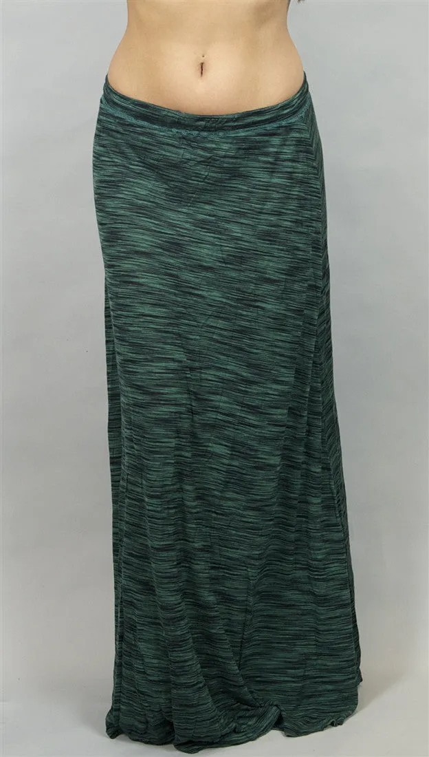 Michael Lauren Julian Long Skirt in Topaz Green