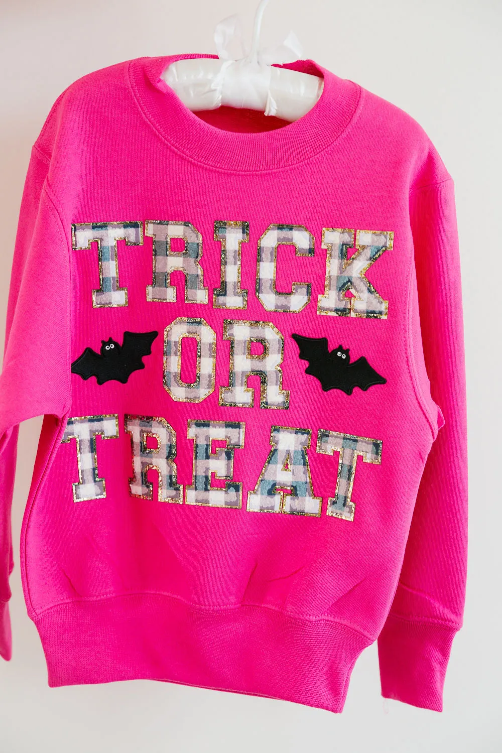 MINI KIDS GINGHAM TRICK OR TREAT PULLOVER