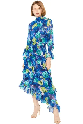 MISA - Rania Dress in Blue Multi