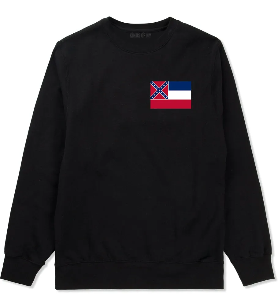 Mississippi State Flag MS Chest Mens Crewneck Sweatshirt